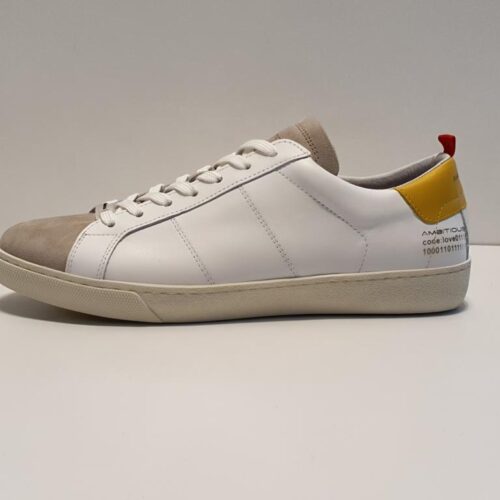 Sneaker Ambitious bianca beige e gialla