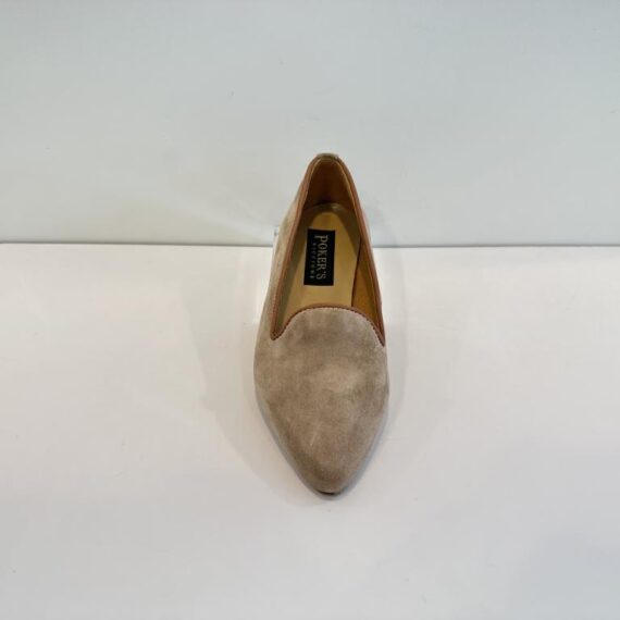 Mocassino in camoscio beige
